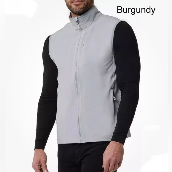 32 Degrees Men’s Full Zip Sleeveless Vest - Burgundy Large - Picture 4 of 16